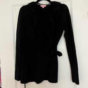 Lily Pulitzer Cashmere Ruffled Wrap Sweater